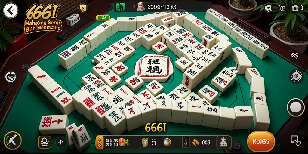 Tangkapan layar dari gameplay Mahjong yang menarik dan penuh strategi.