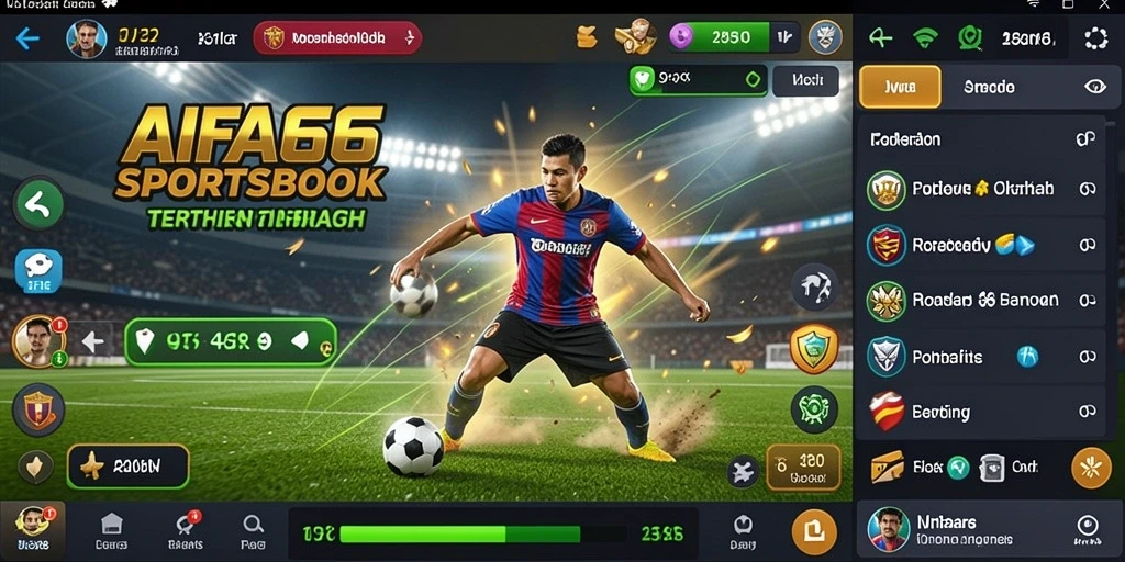 Screenshot AIFA66 menunjukkan antarmuka taruhan olahraga yang menarik.