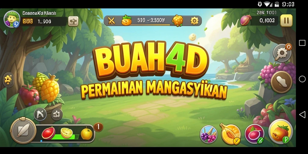 Tangkapan layar gameplay BUAH4D dengan aksi penuh warna dan seru.