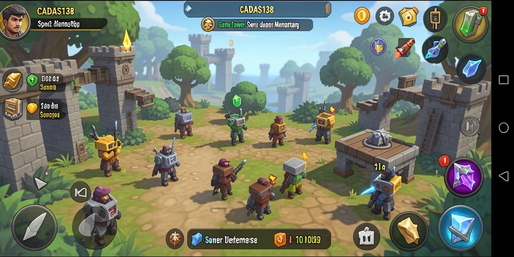 Gameplay seru dalam CADAS138 Tower Defense.