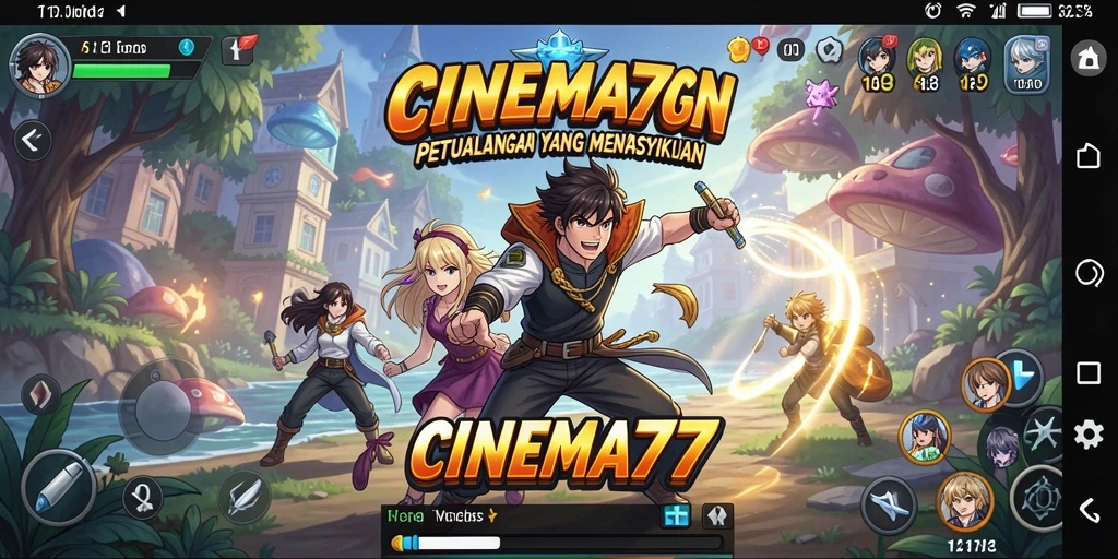Screenshot gameplay Anime dari CINEMA77 yang menampilkan karakter yang beraksi.