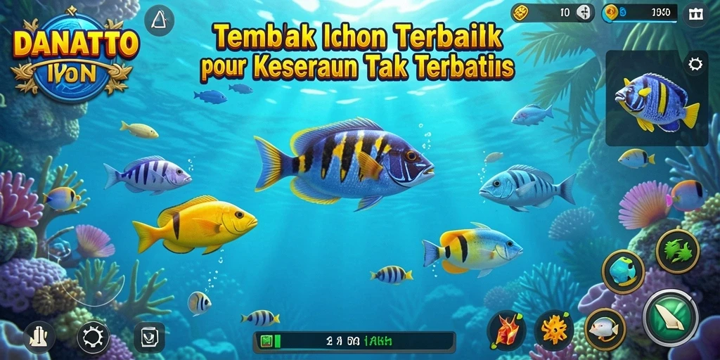 Gameplay seru menembak ikan di DANATOTO.
