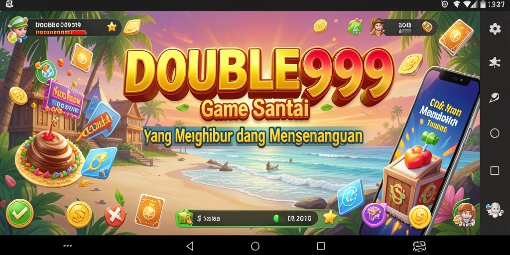 Tampilan gameplay <strong>DOUBLE999</strong> yang penuh warna dan menarik.