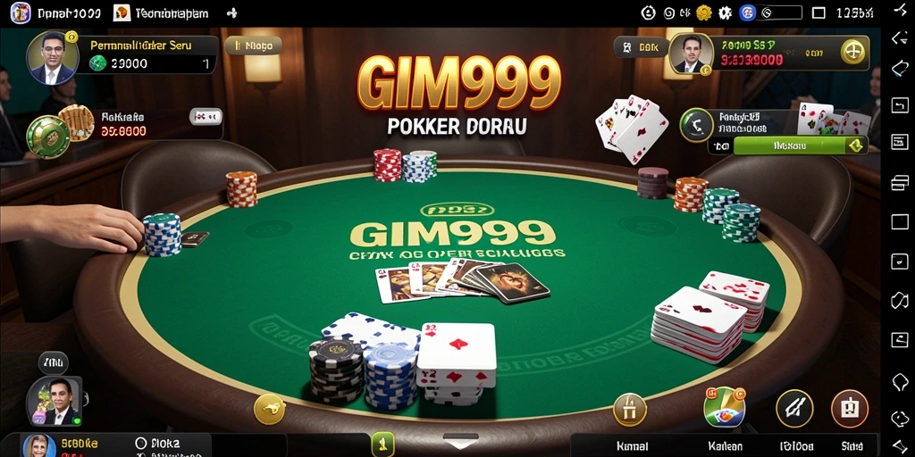 Tampilan gameplay Poker GIM999 yang mendebarkan dan interaktif.
