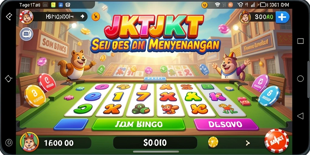 Gameplay seru dalam JKTJKT yang menampilkan kepuasan bermain Bingo.