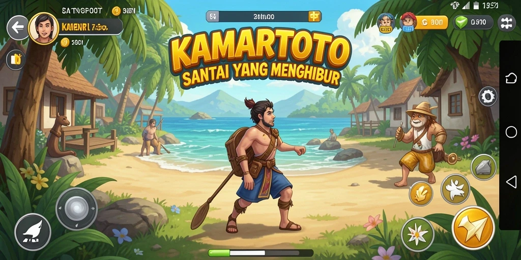 Tampilan gameplay KAMARTOTO dengan level yang menarik dan berwarna.