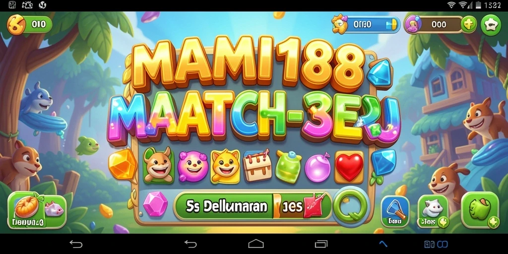 Screenshot gameplay MAMI188 dengan aksi match-3 yang seru.
