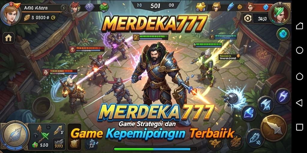 Screenshot gameplay menunjukkan strategi yang intens dan pertempuran epik.