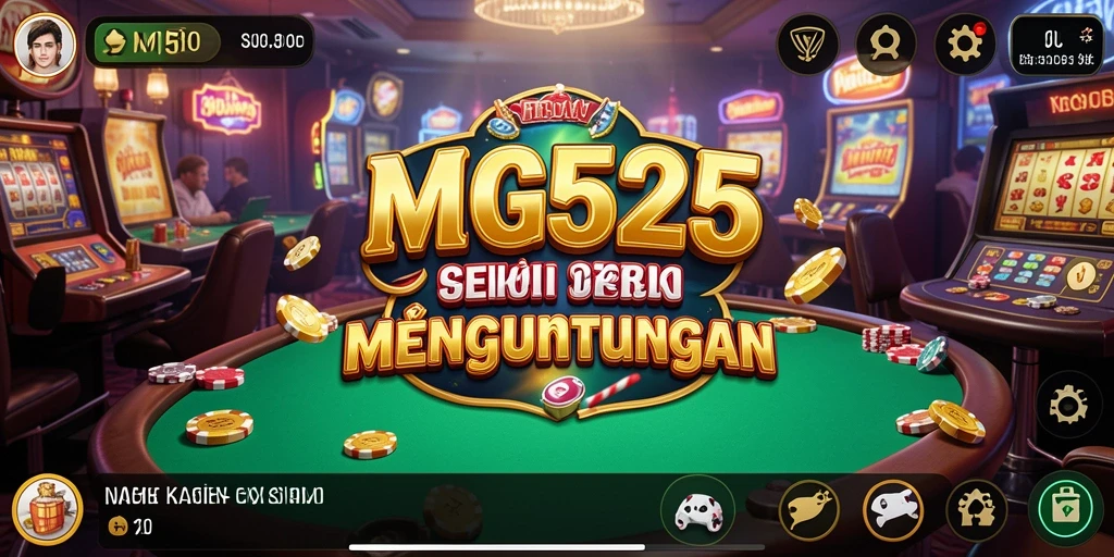 Tampilan gameplay seru MG525 dengan berbagai permainan kasino.