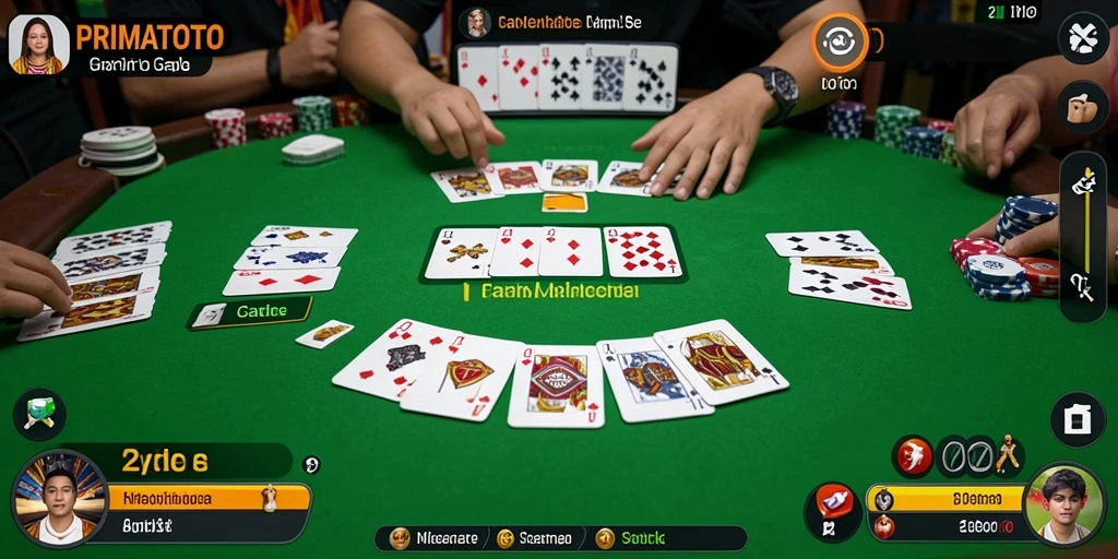 Tampilan gameplay Gaple yang seru dan interaktif di PRIMATOTO.