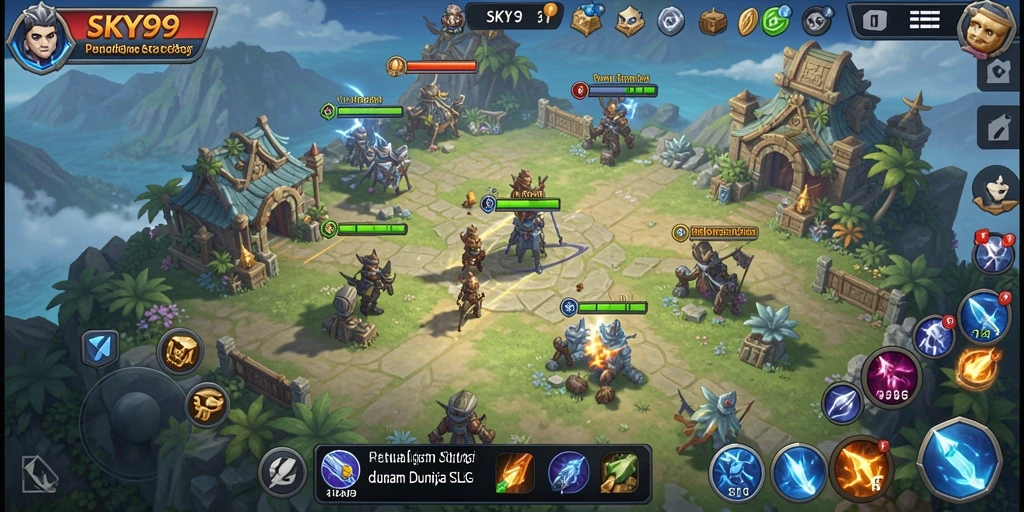 Tampilan gameplay <strong>SKY99</strong> dengan strategi kompleks dan grafis menarik.